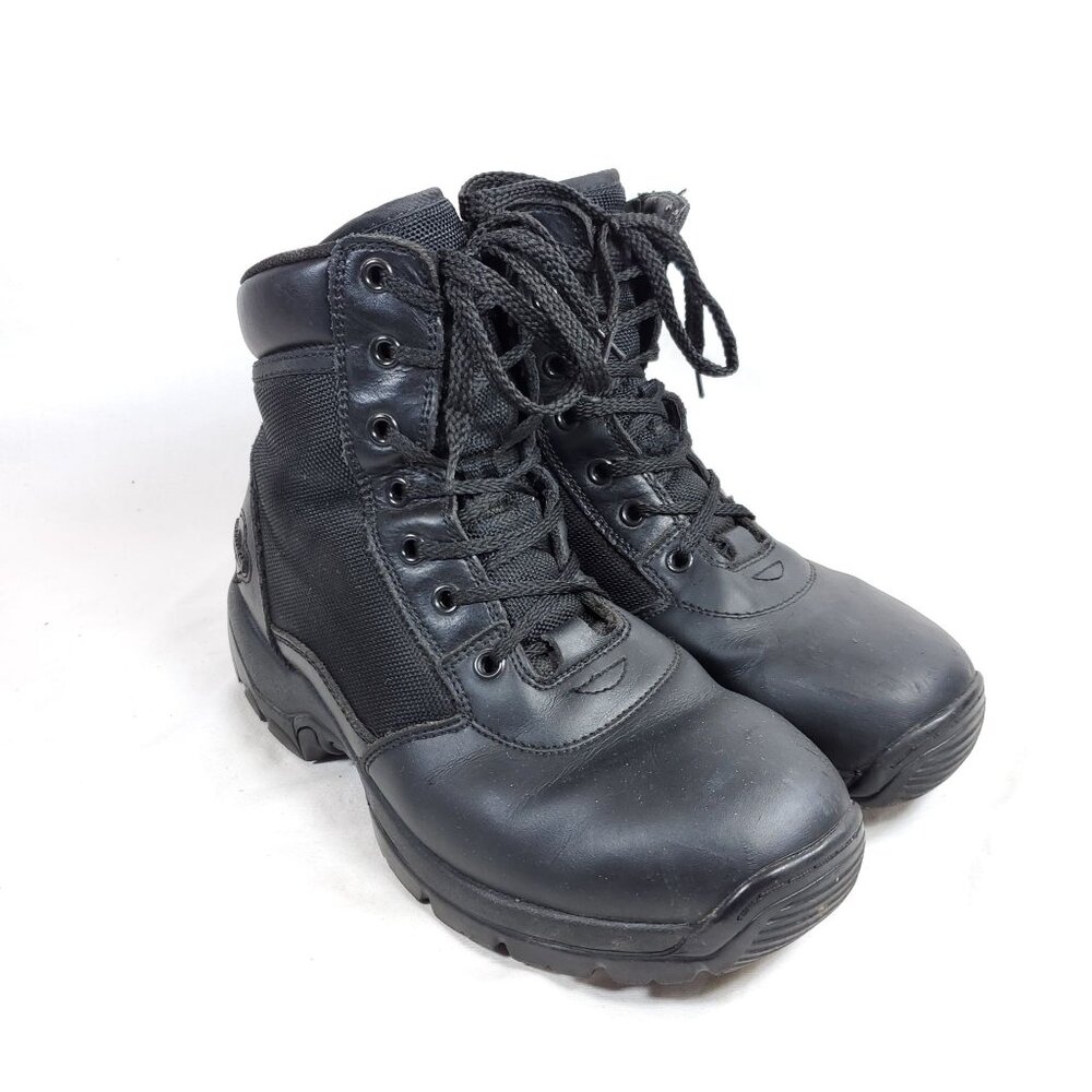 Interceptor Men's Size 7.5 Tactical Boots Black Leather